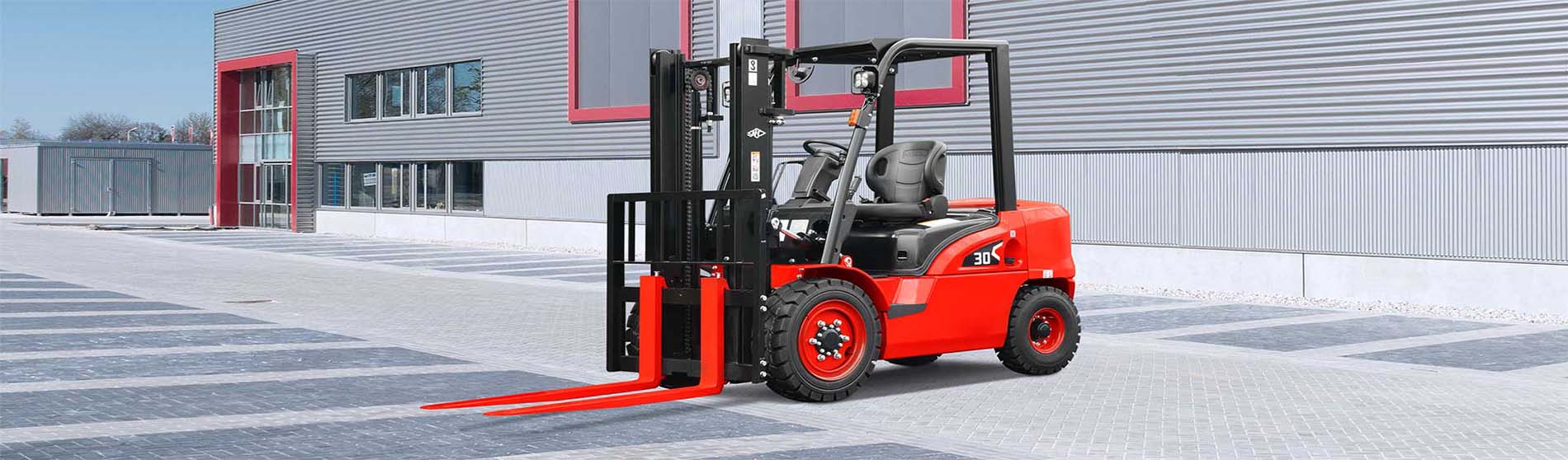 Forklift hire in Wembley unloading pallets from a commercial truck
