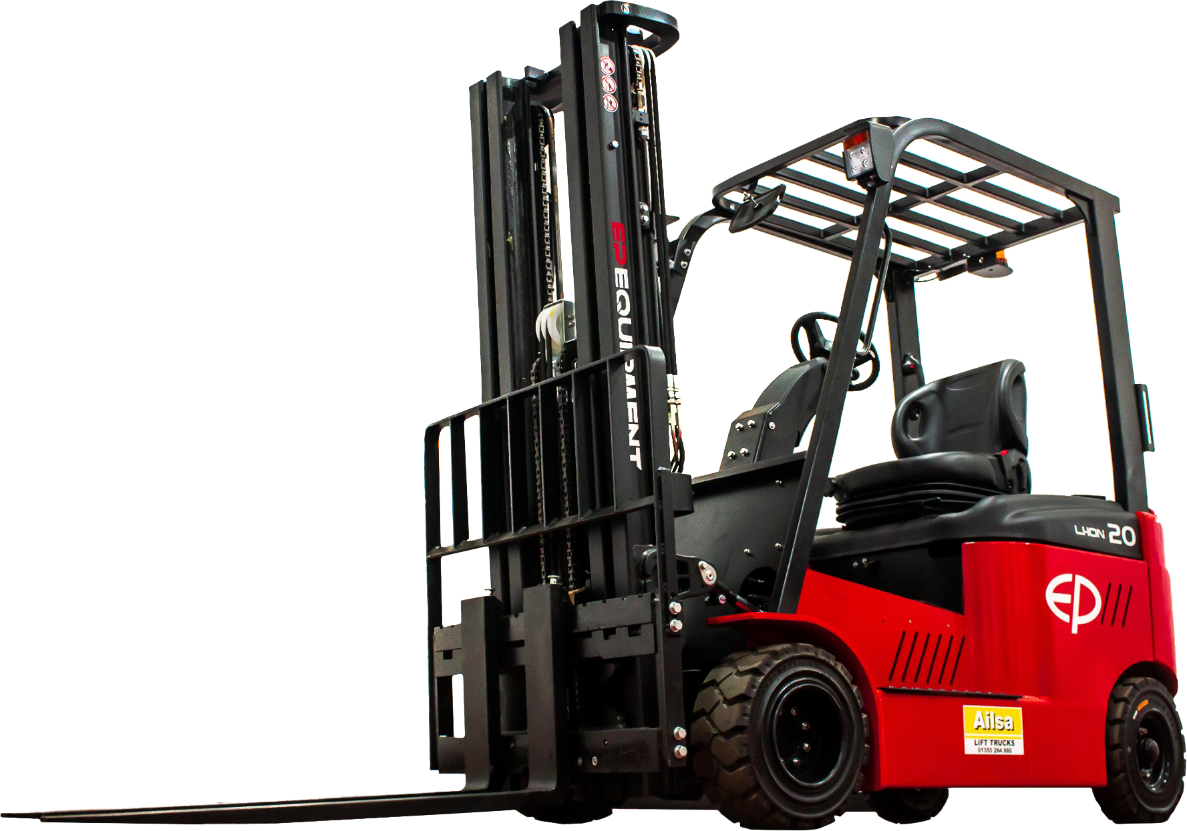 Commercial forklift unloading heavy pallets in Wembley